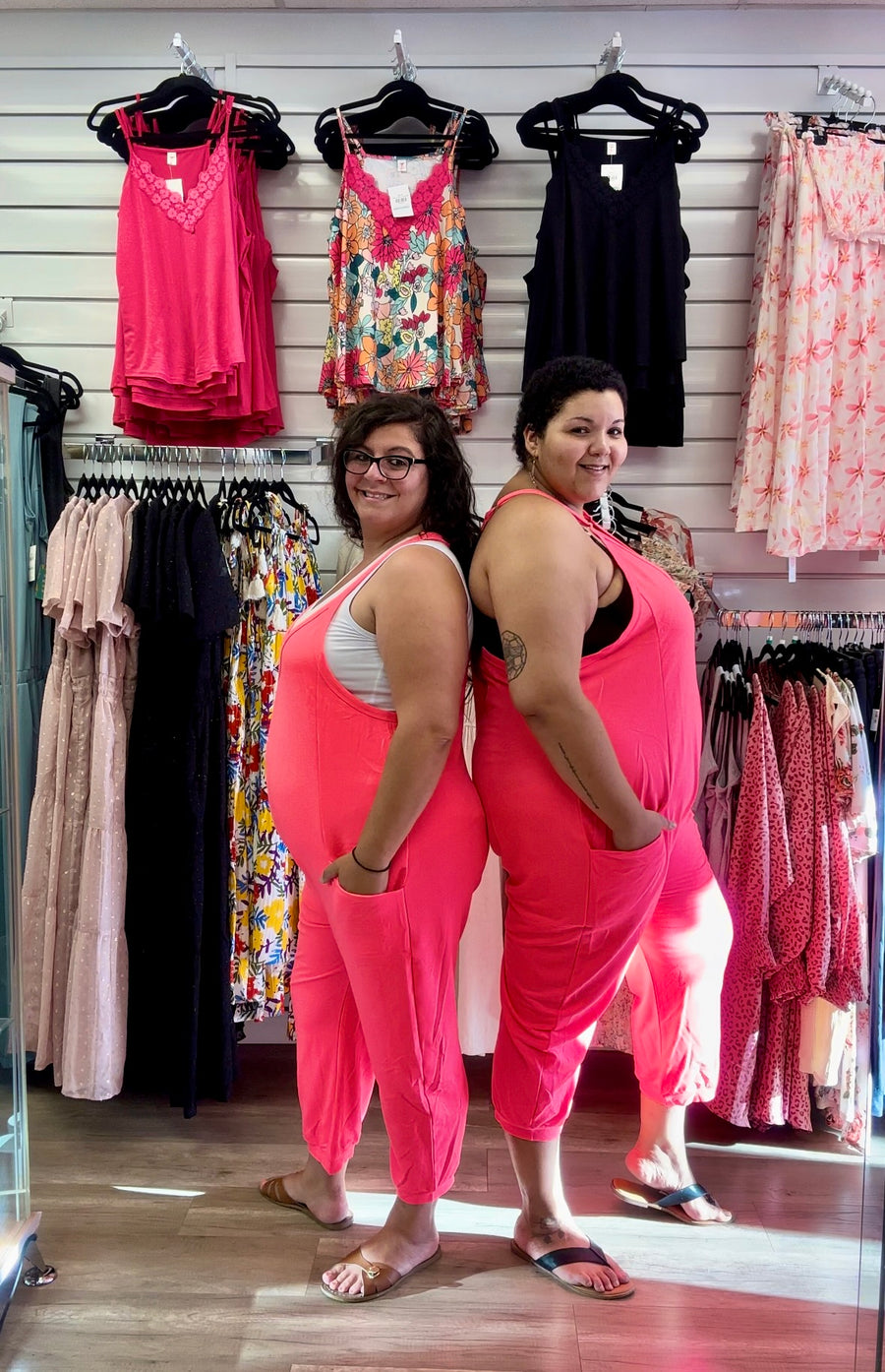 Becky Romper | Neon Pink *FINAL SALE*