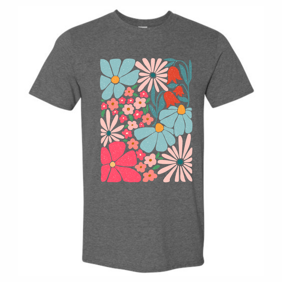 Distressed Abstract Blooms | Tee