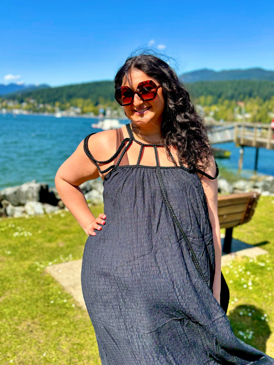 Ciao Bella | Strappy Cover Up Dress | Black