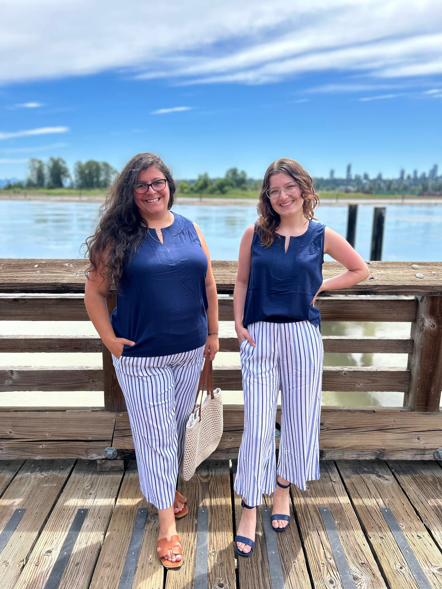 Scarlette | Linen Bamboo Tank | Indigo