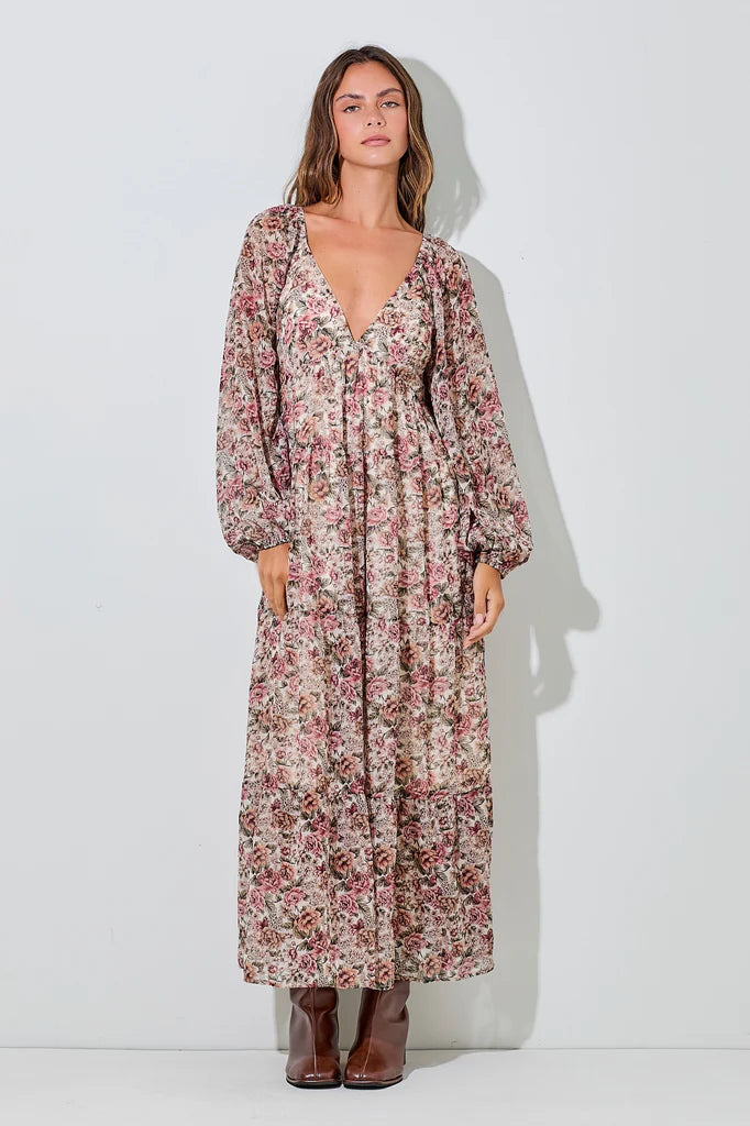 Venetian Bloom | Floral Tiered Maxi Dress