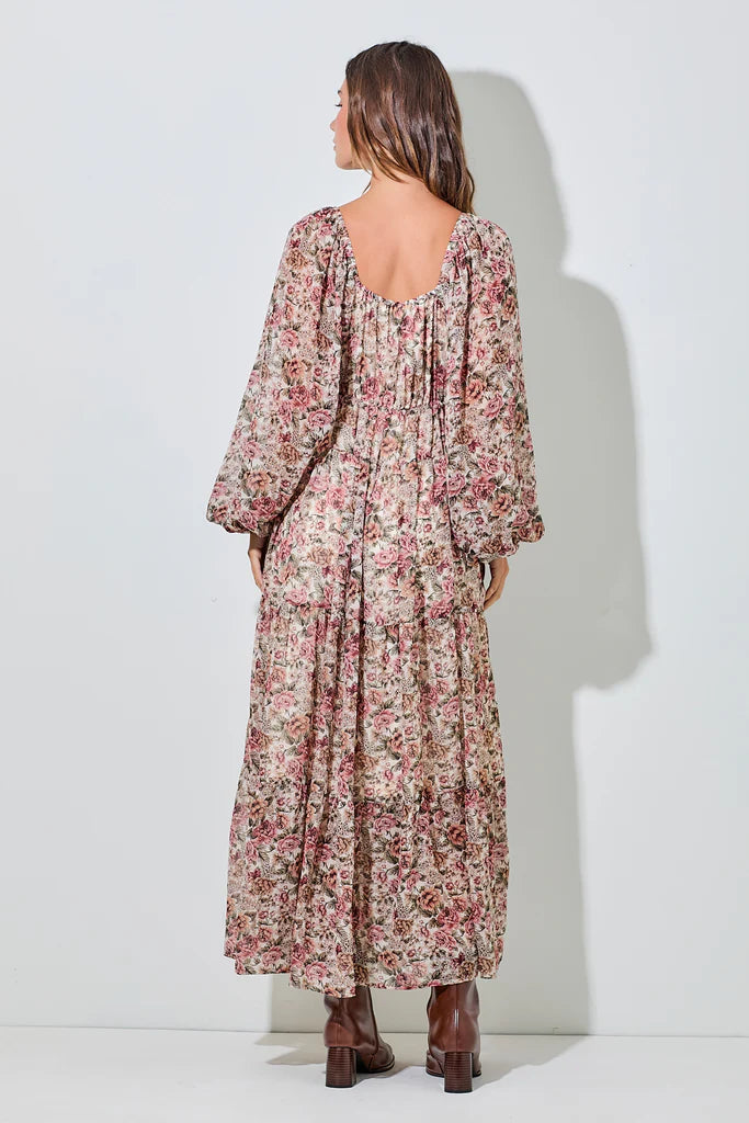 Venetian Bloom | Floral Tiered Maxi Dress