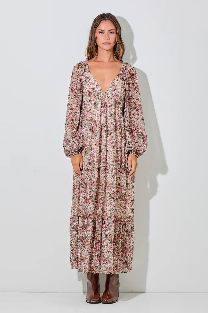 Venetian Bloom | Floral Tiered Maxi Dress