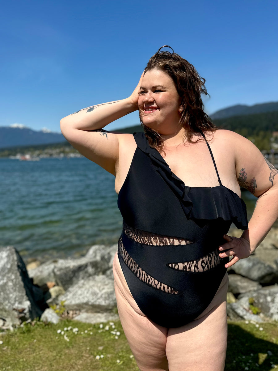Bermuda Leopard | One Piece Swimsuit | Black