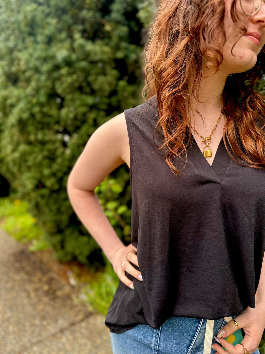Lizzy Tank Top | Black *FINAL SALE* (Small Left)