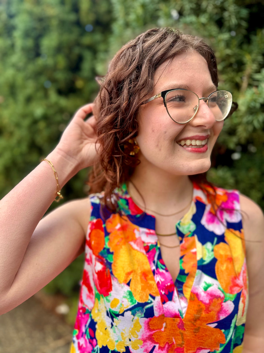 Lizzy | Tank Dress | Navy Floral