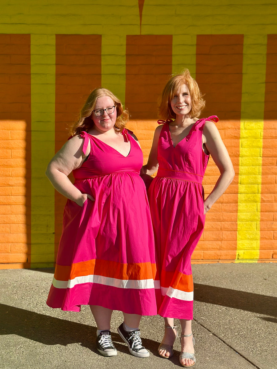 Sunset Stroll | Colour Block Midi Dress