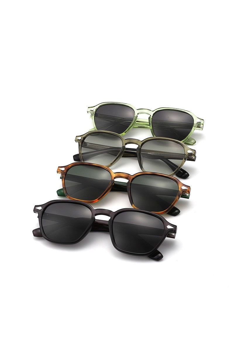 Retro Square Modern Geometric Polarized Sunglasses