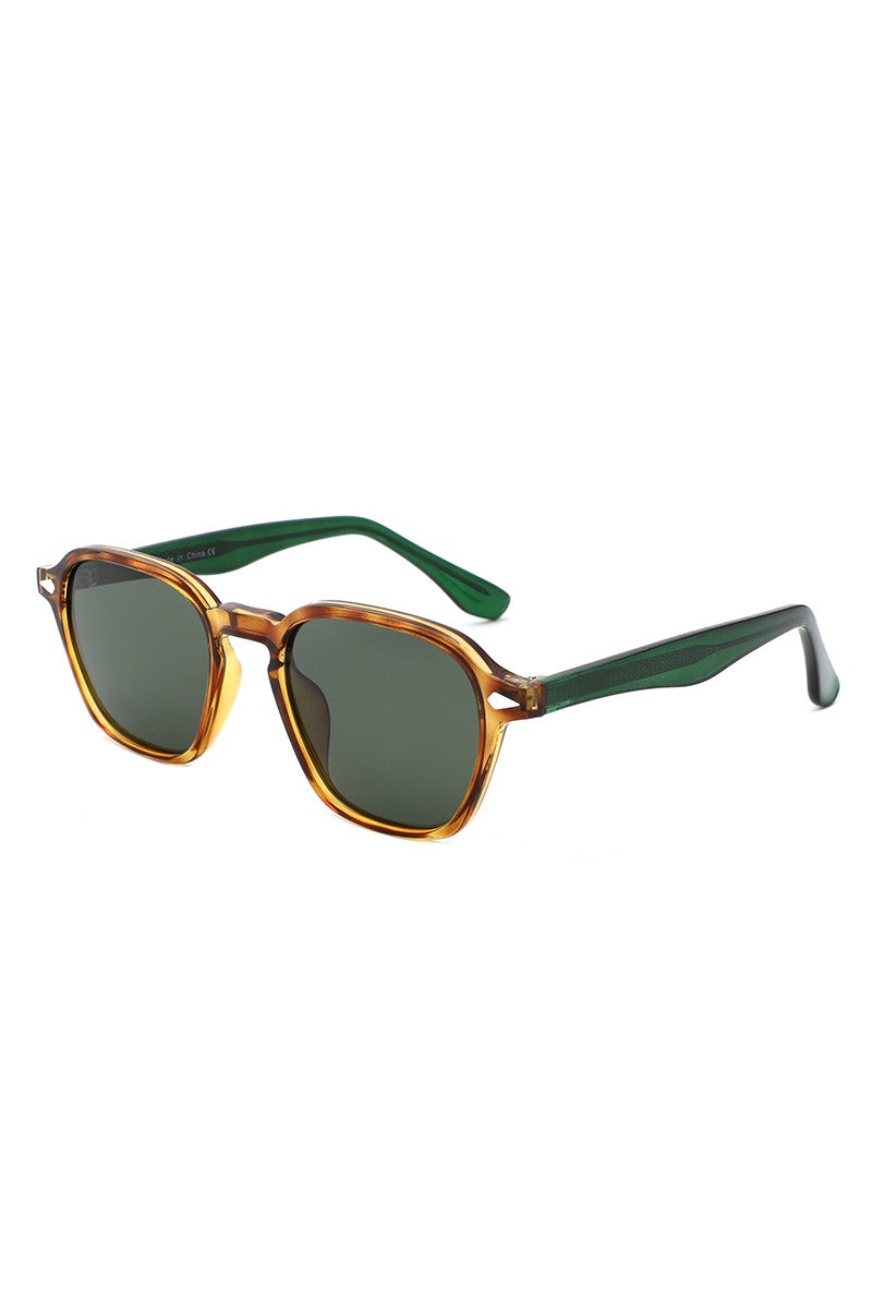 Retro Square Modern Geometric Polarized Sunglasses