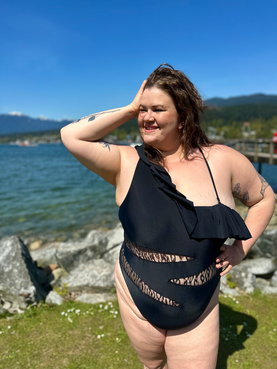 Bermuda Leopard | One Piece Swimsuit | Black