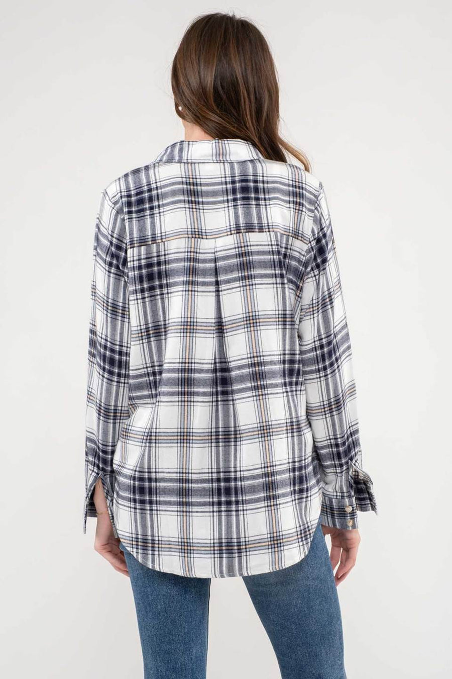 Payton Plaid Lightweight Long Sleeve Top (Only Small Left) *FINAL SALE*