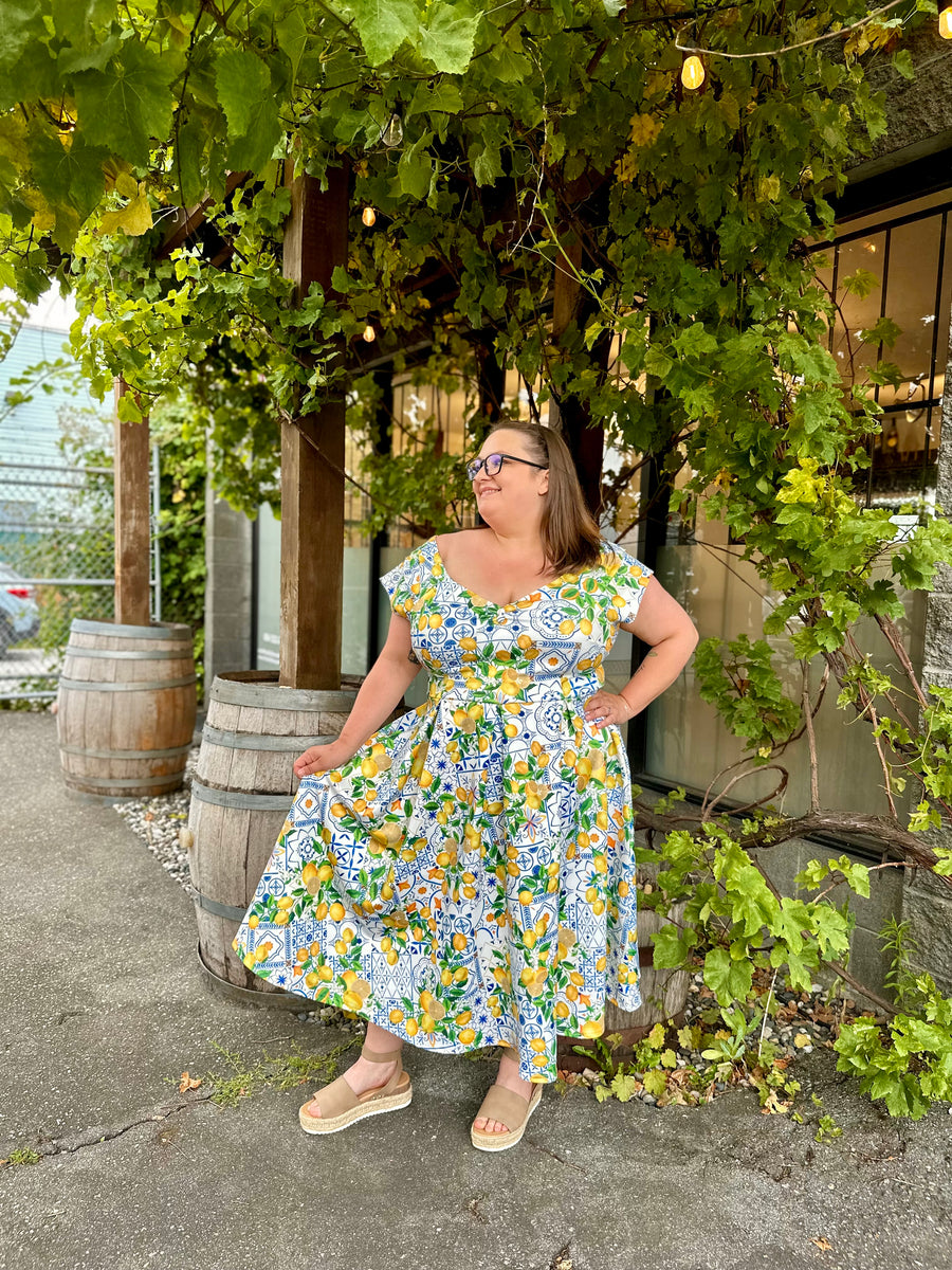 Lily | Light Blue Off Shoulder Swing Dress | Mediterranean Lemon