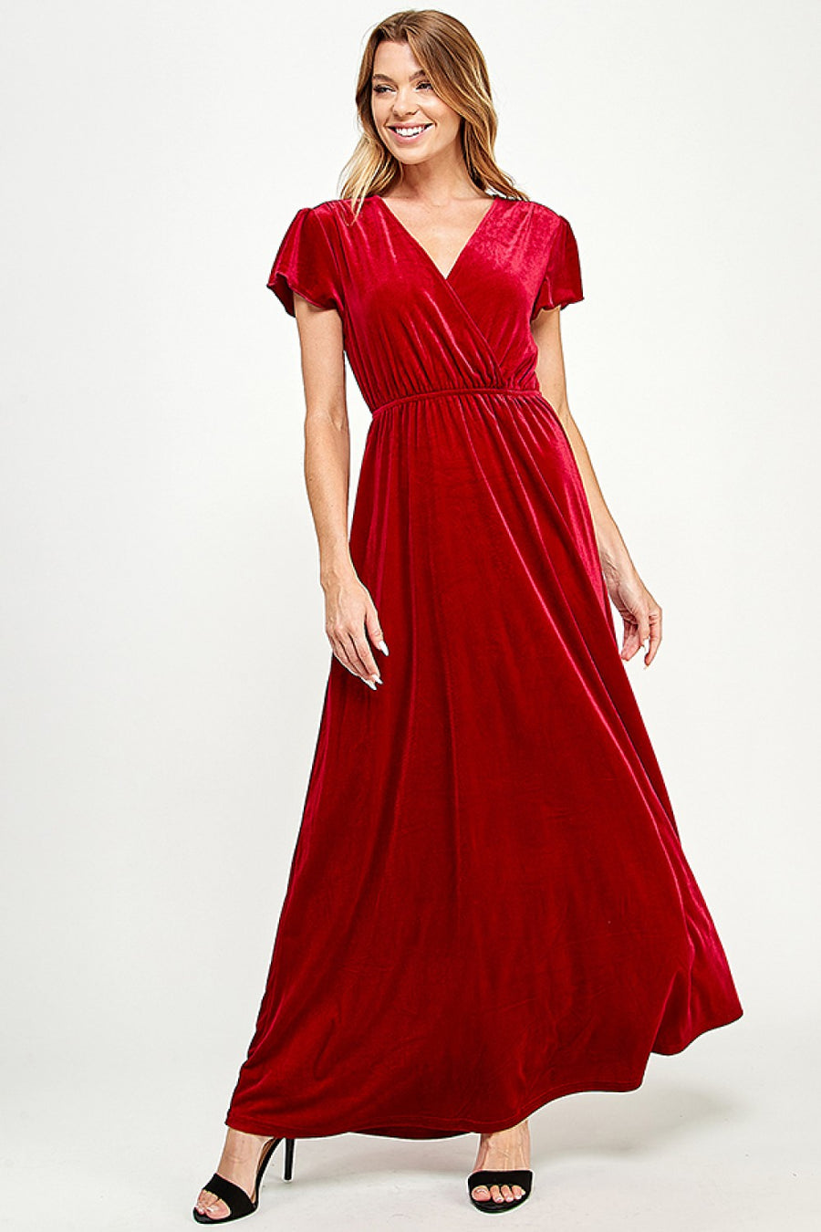 Renée | Velvet Maxi Dress | Red *FINAL SALE*