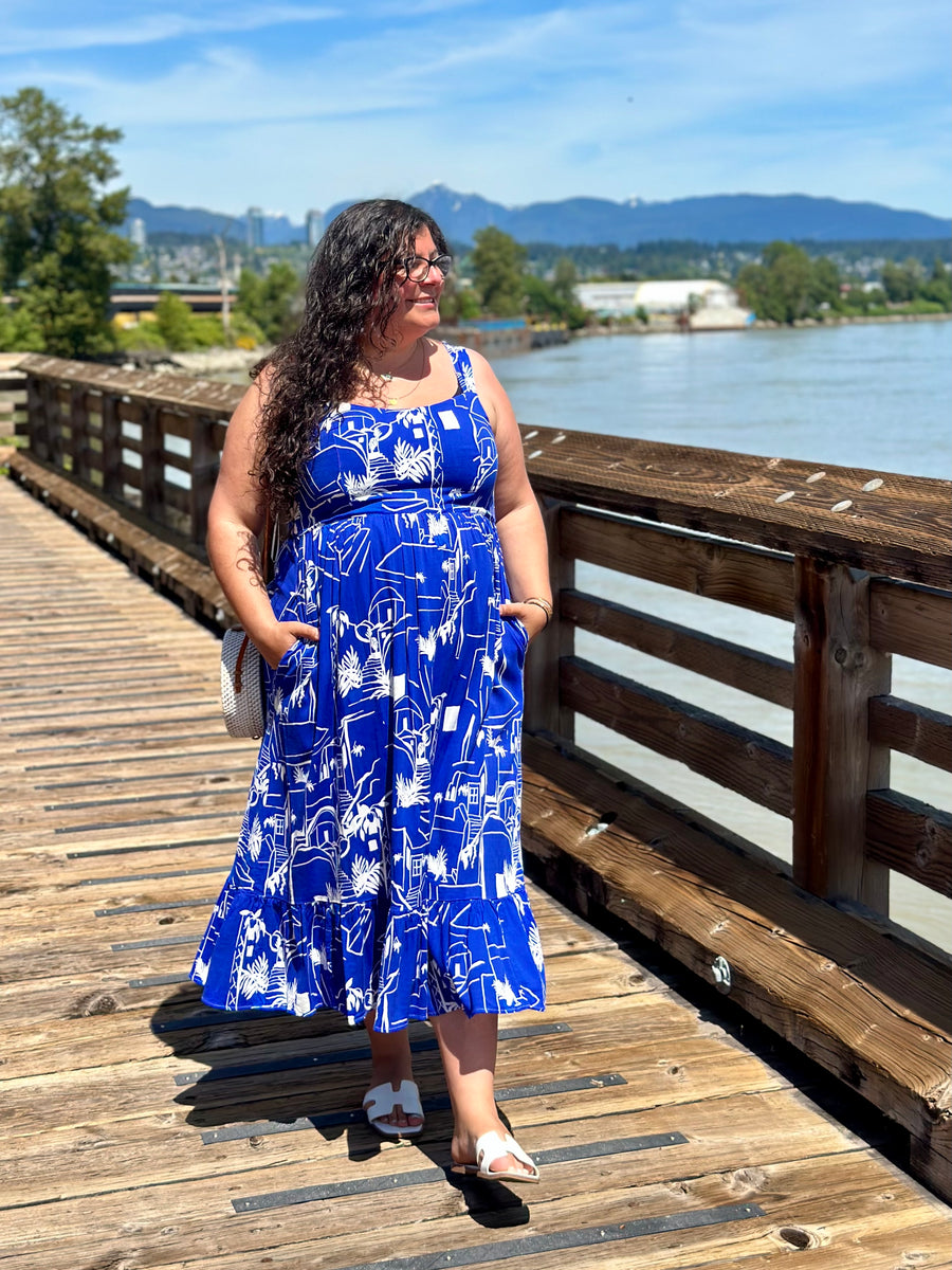 Persephone | Linen Blend Midi Dress
