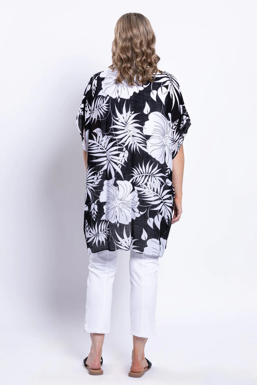 Hibiscus Night Kimono