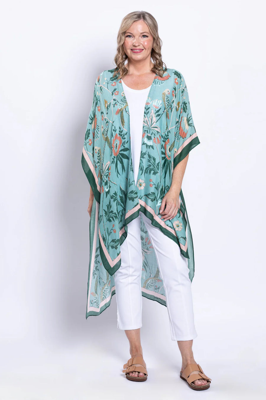 Teal Song Kimono