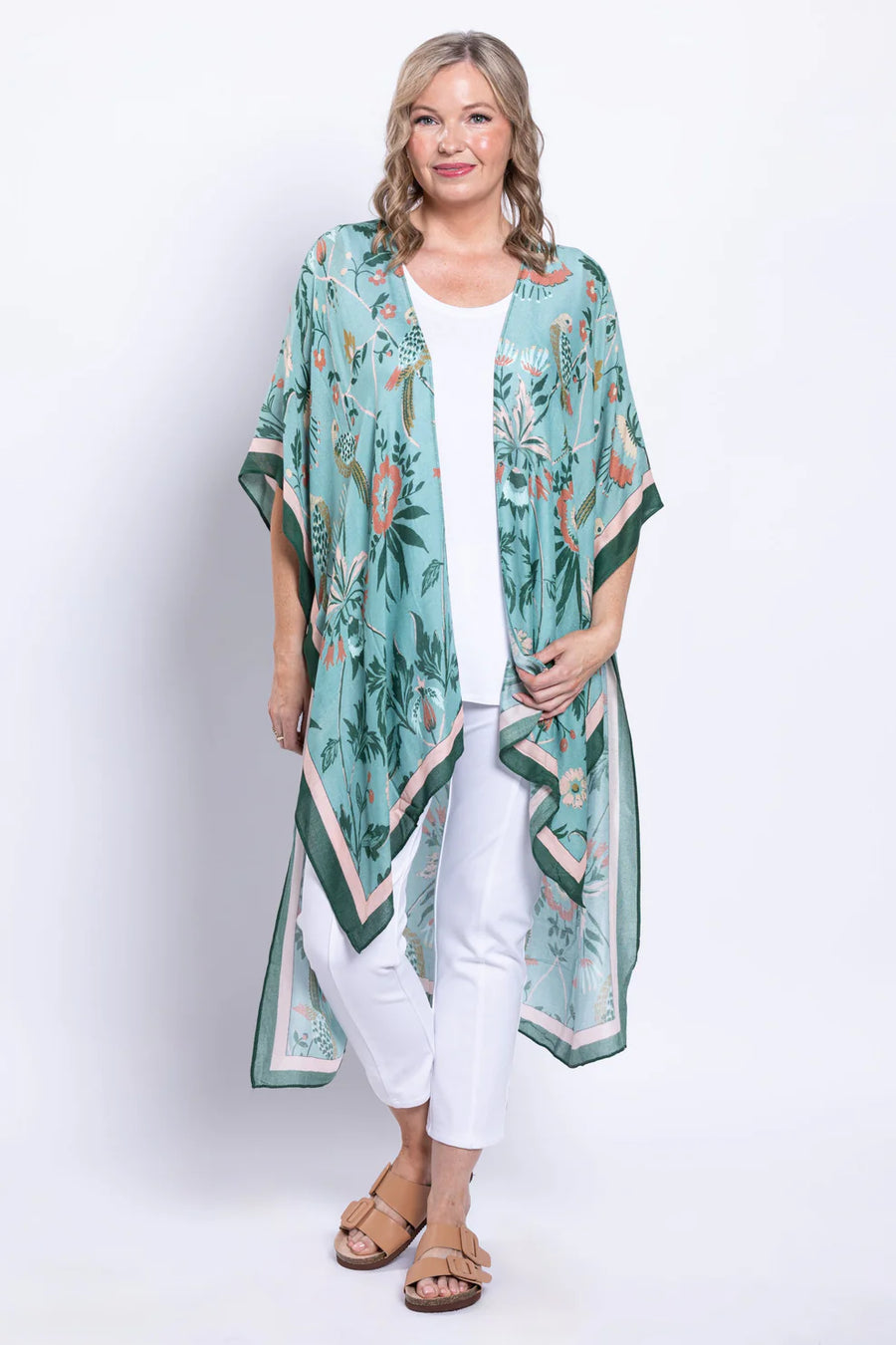 Teal Song Kimono