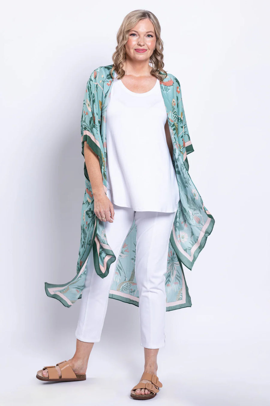 Teal Song Kimono