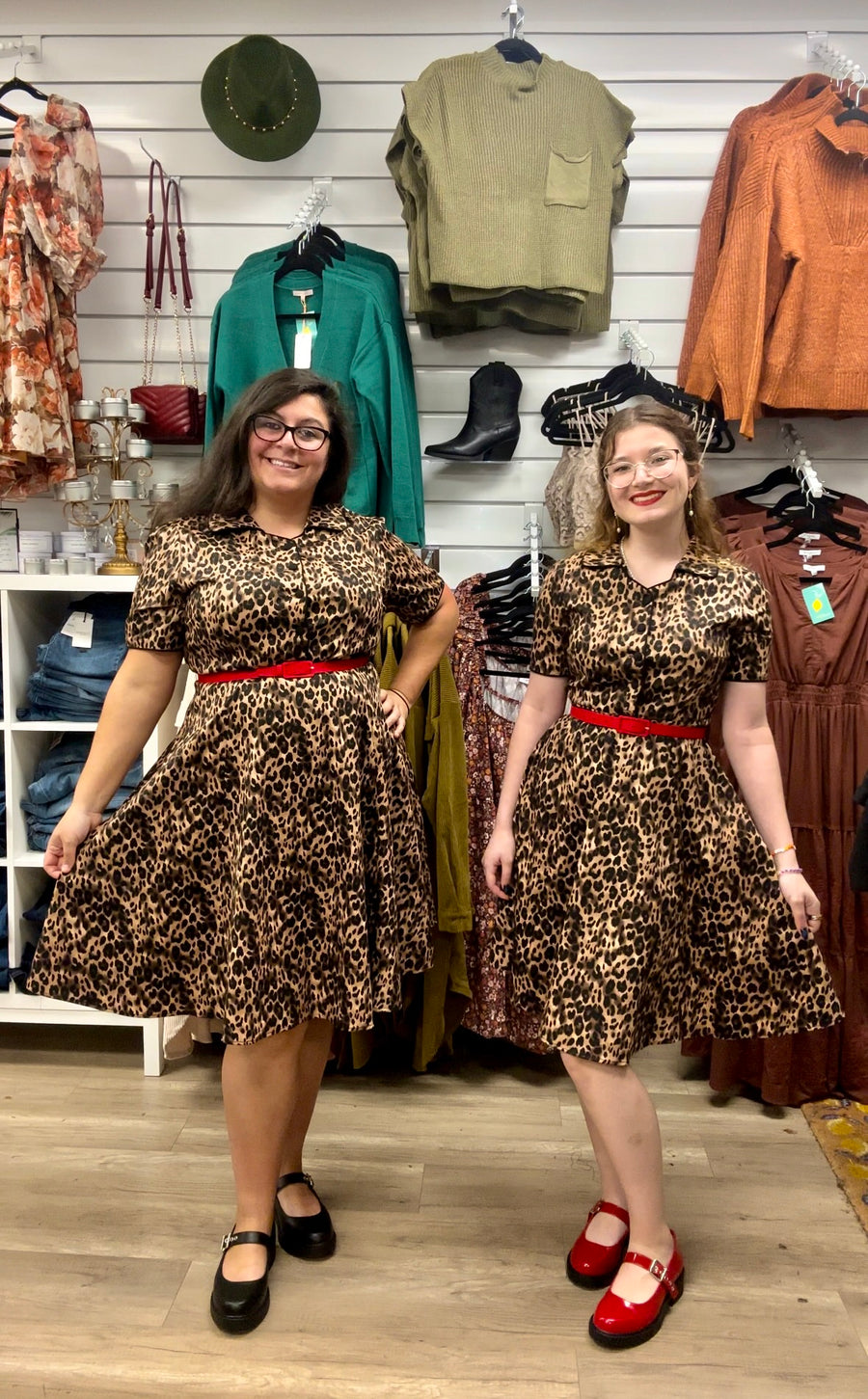 Penelope Rockabilly Shirt Dress Leopard Print – The Zesty