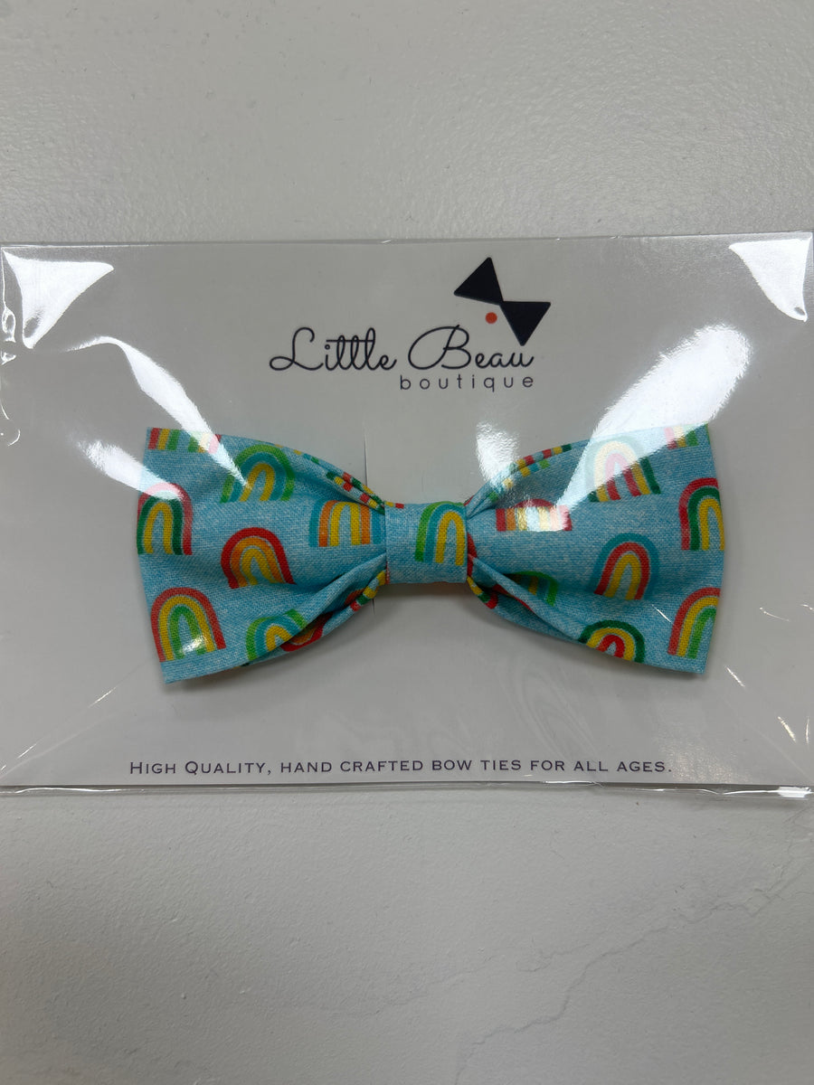 Rainbows In The Sky Bow Tie | Little Beau Boutique