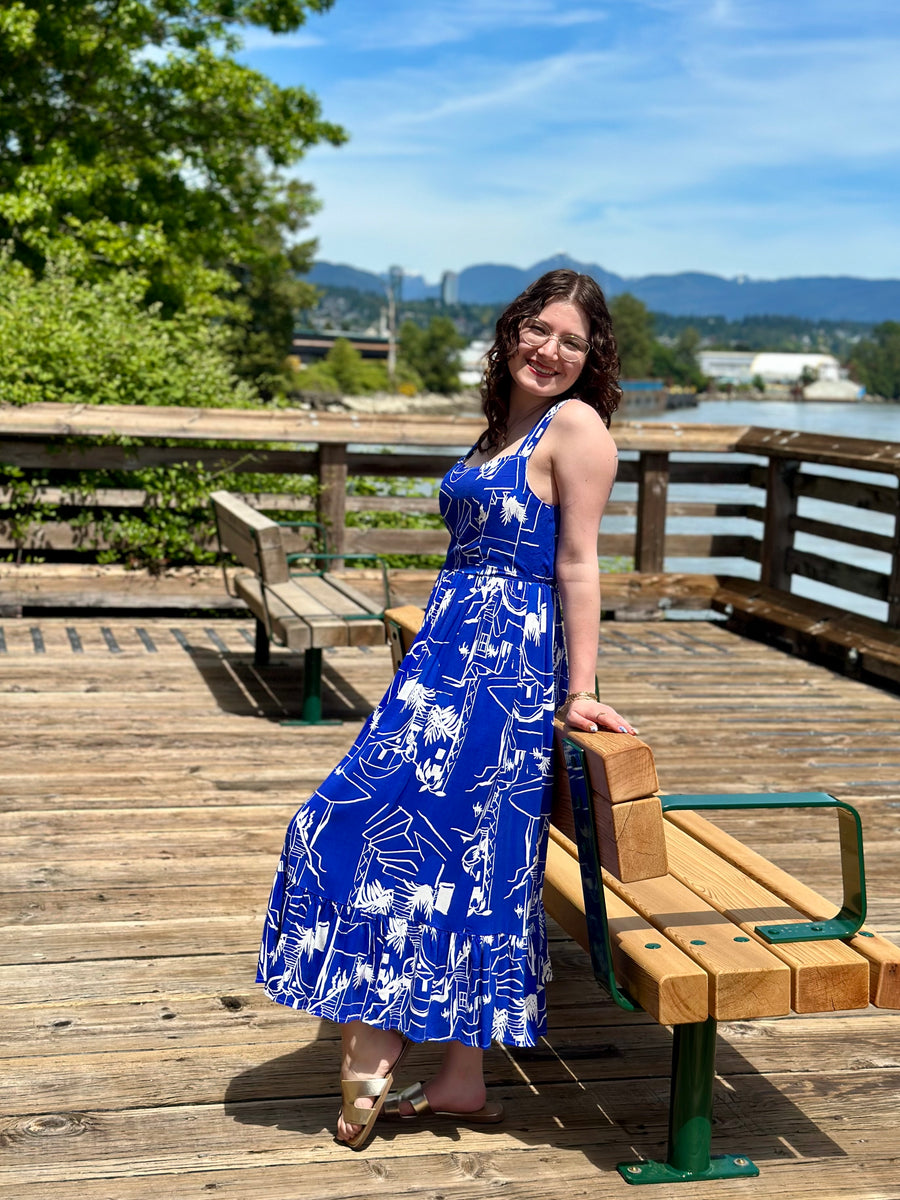 Persephone | Linen Blend Midi Dress