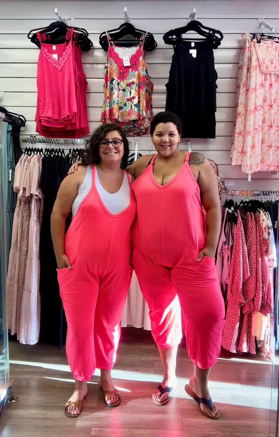 Becky Romper | Neon Pink *FINAL SALE*
