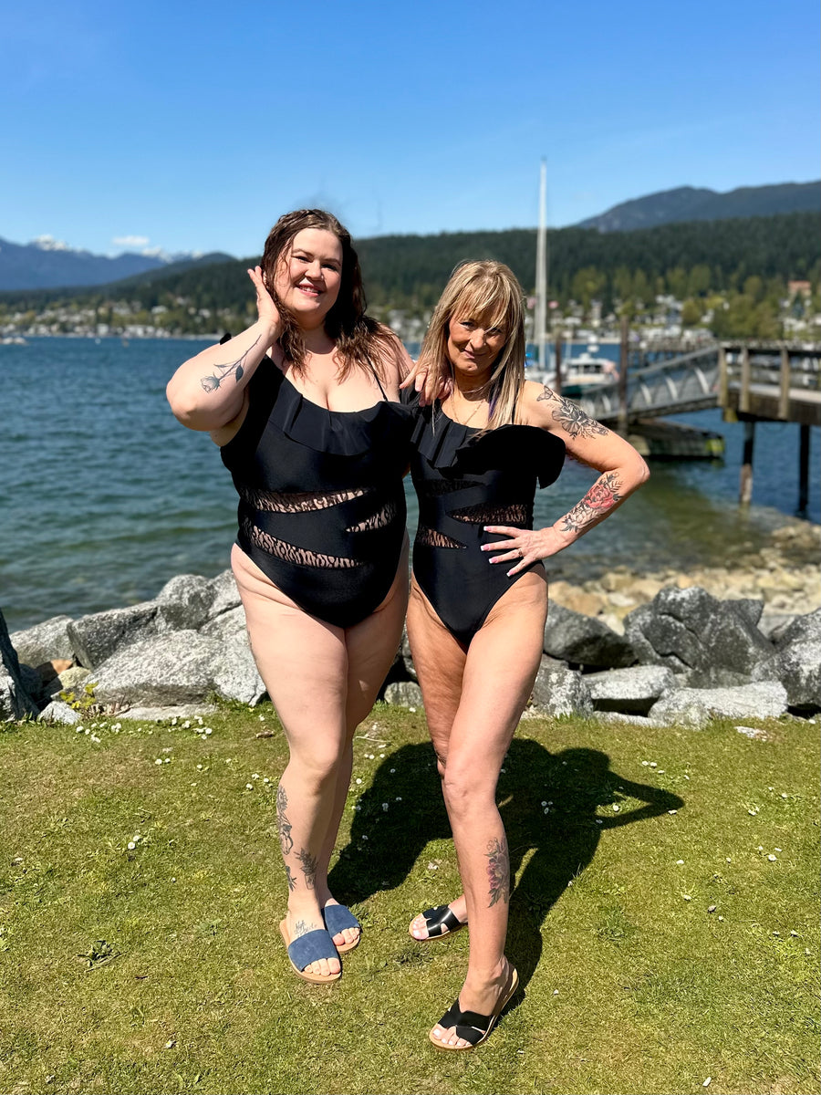 Bermuda Leopard | One Piece Swimsuit | Black