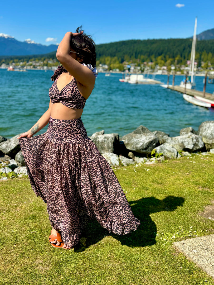 Capri Chic | Swim Cover Up Skirt | Animal Print