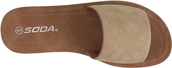 Efron | Slip On Slide Sandals | Natural Nubuck *FINAL SALE*