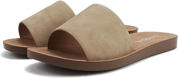 Efron | Slip On Slide Sandals | Natural Nubuck *FINAL SALE*