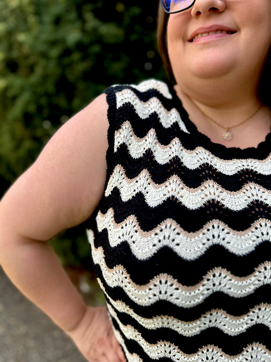 Gemma | Zig Zag Stripe Knit Dress