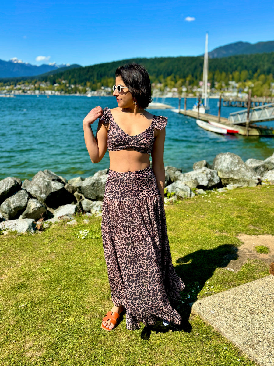 Capri Chic | Swim Cover Up Skirt | Animal Print