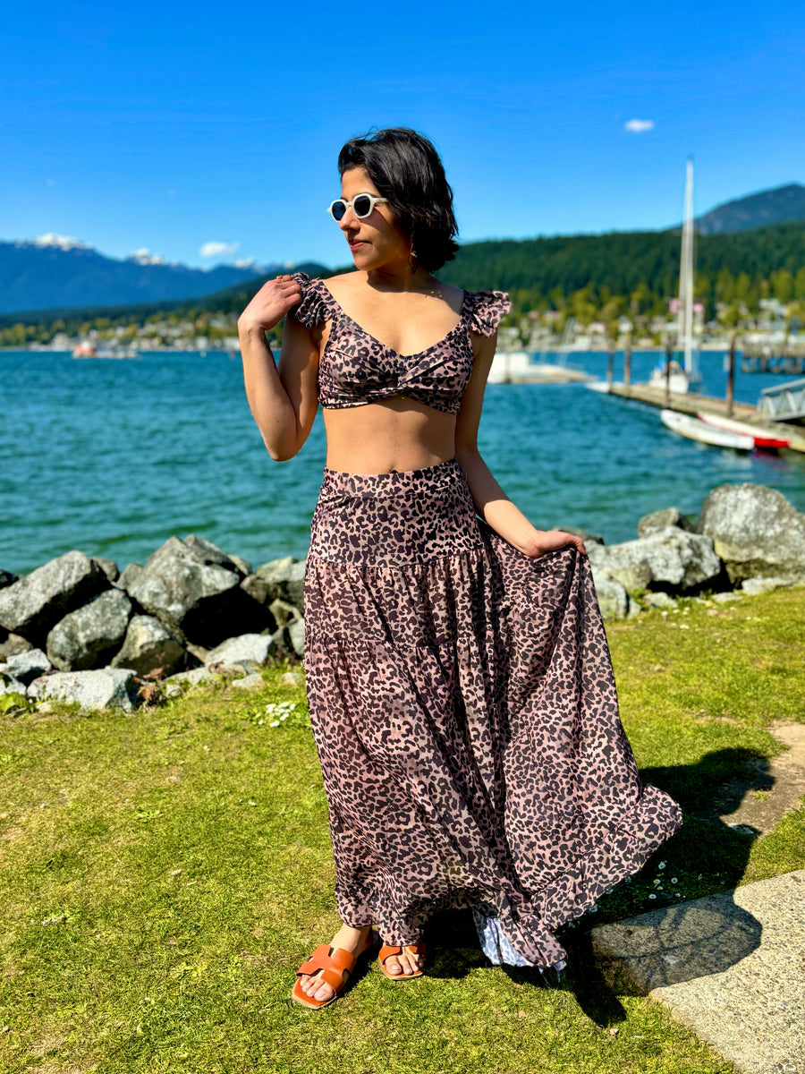 Capri Chic | Swim Cover Up Skirt | Animal Print