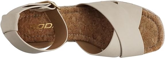 Fabian | Crisscross Band Platform Espadrille Wedge Sandals with Adjustable Ankle Strap | Light Beige *FINAL SALE*