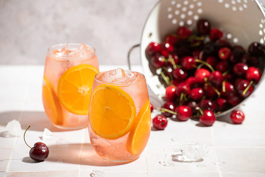 Feeling Spritzy Wine Spritzer | Cherries, Oranges, Pears & Hibiscus flowers *FINAL SALE*
