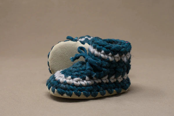 Padraig Baby Slippers | Forest Stripe