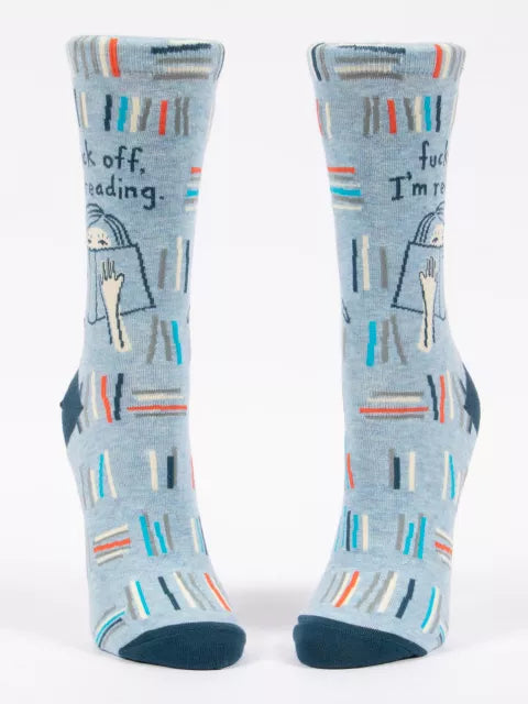 F*ck Off I'm Reading | Women's Crew Socks | Blue Q