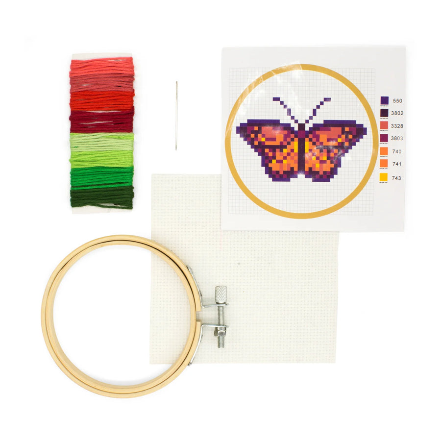 Mini Cross Stitch Embroidery Kit | Butterfly