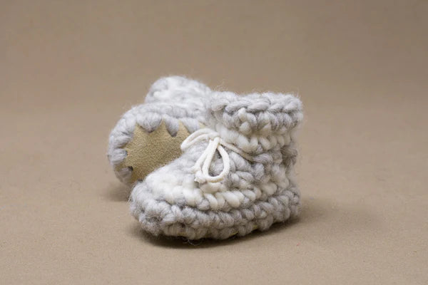 Padraig Newborn Slippers | Grey Stripe