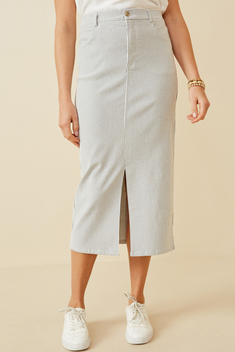 Nissi | Stretch Pinstripe Skirt