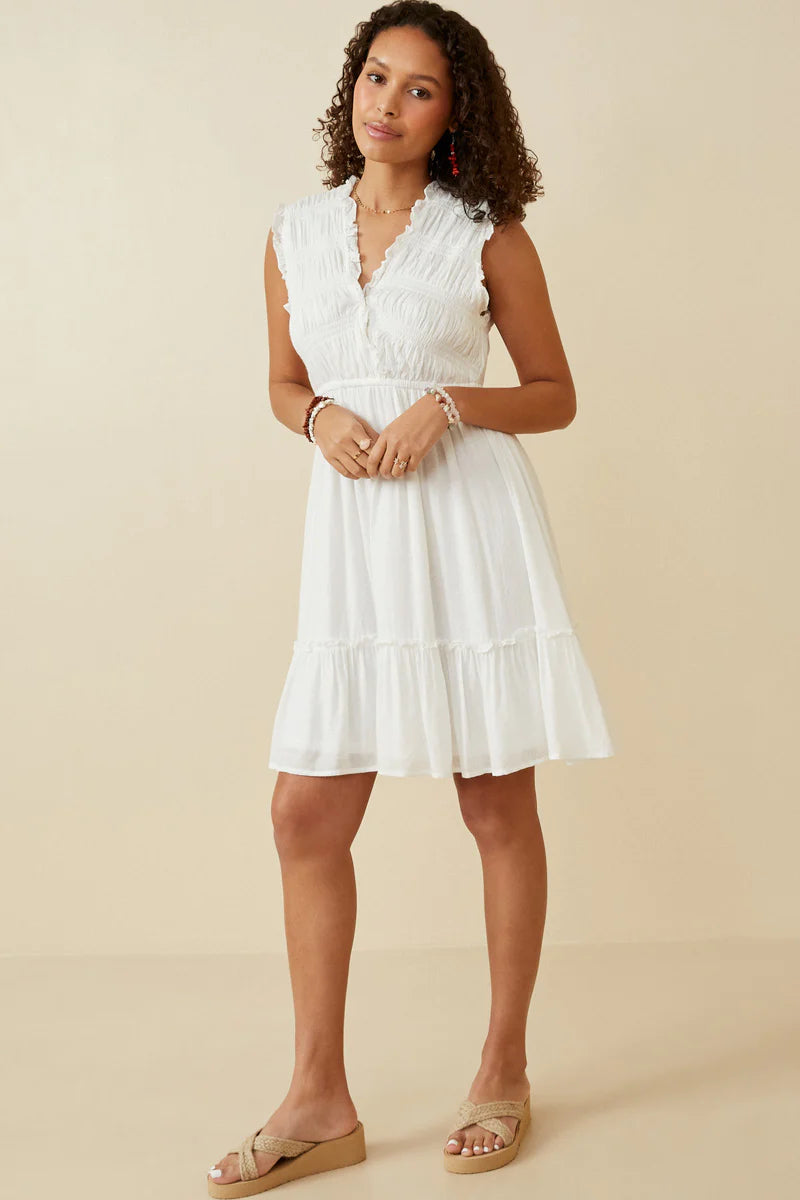 Eleni | V-Neck Mini Dress *FINAL SALE*