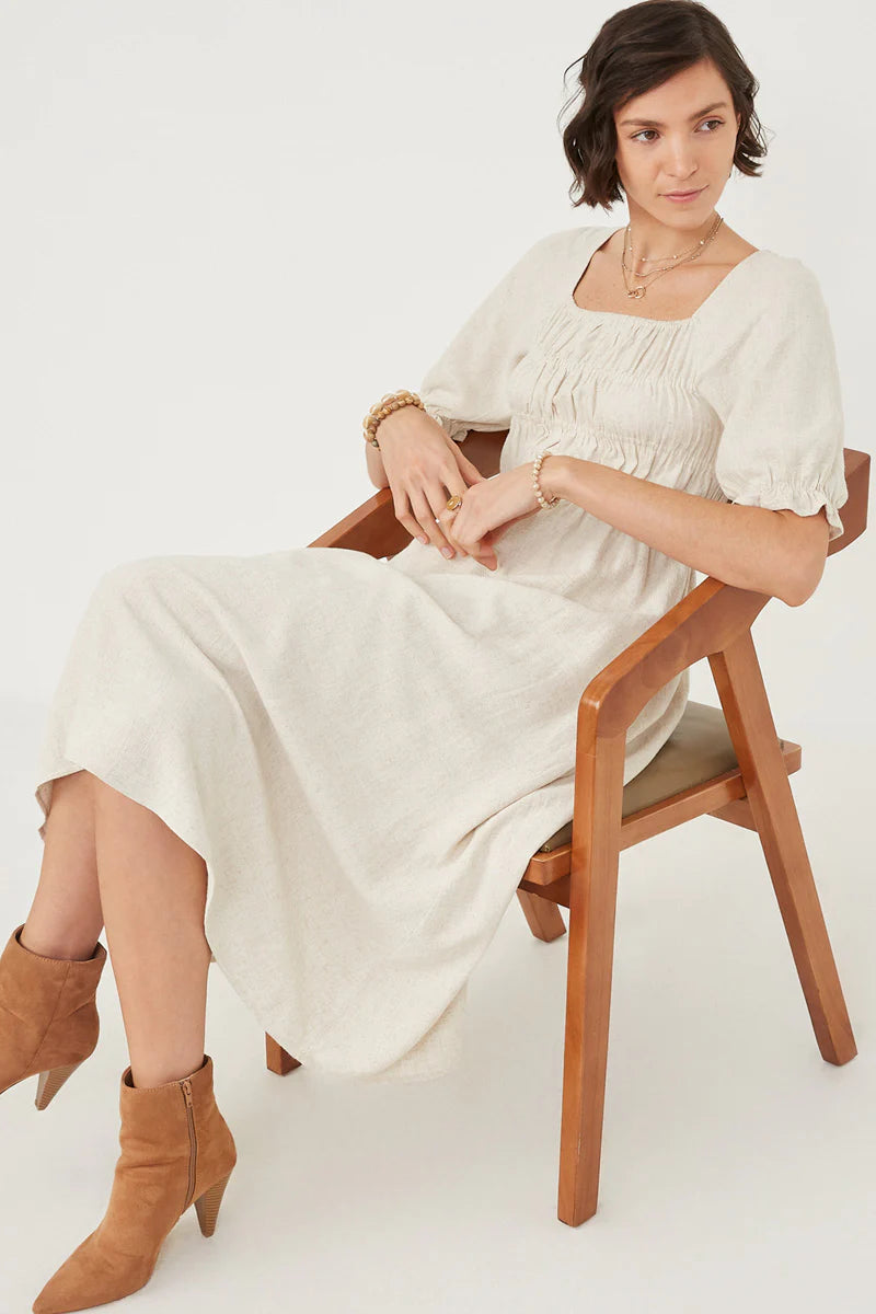 Nellie | Linen Blend Dress with Pockets