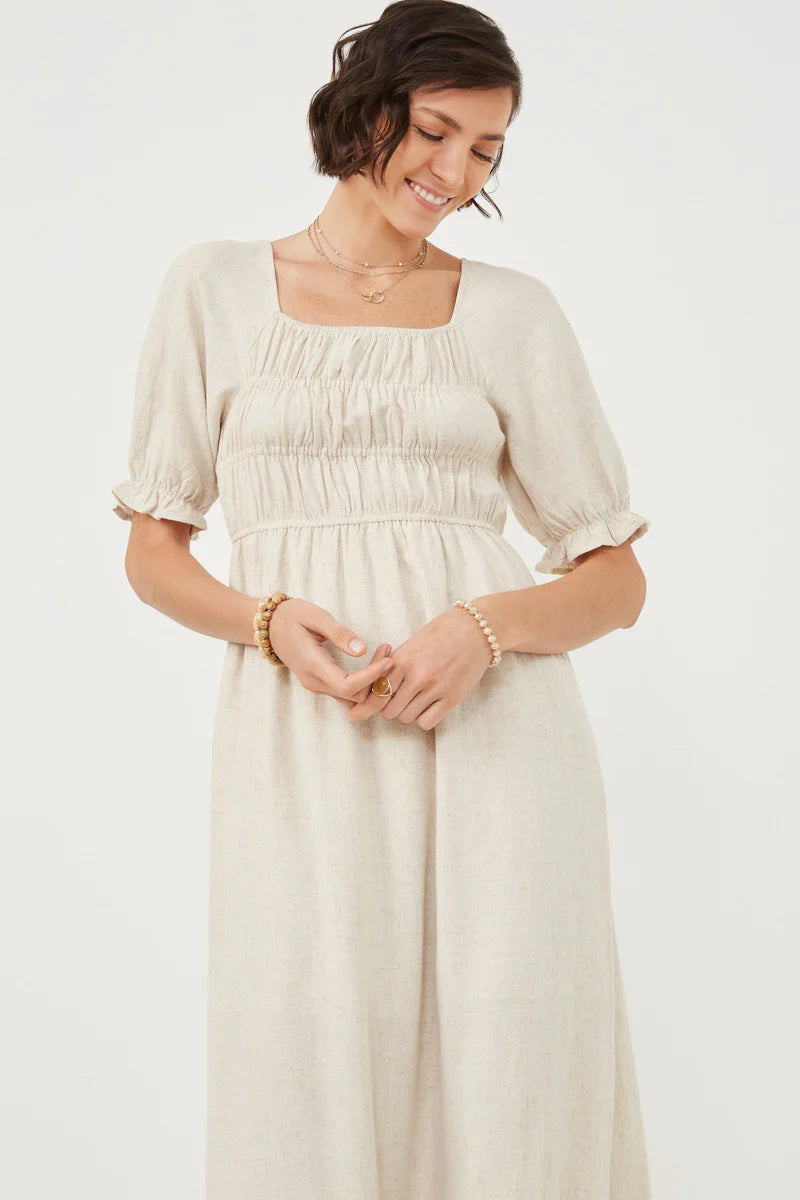 Nellie | Linen Blend Dress with Pockets