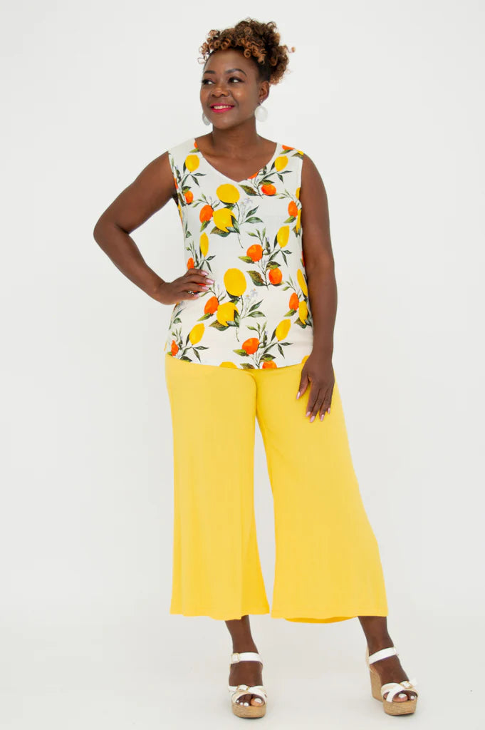 Hannah Bamboo Linen Tank | Lemonade