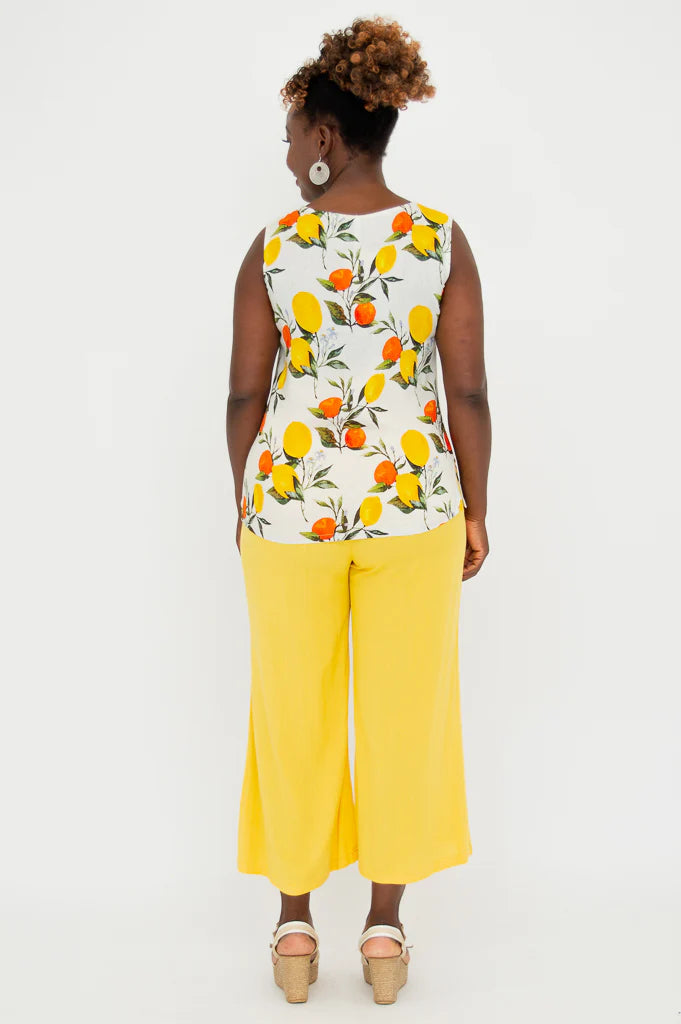 Hannah Bamboo Linen Tank | Lemonade