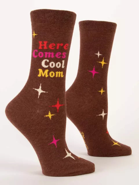 Here Comes Cool Mom | Women's Crew Socks | Blue Q