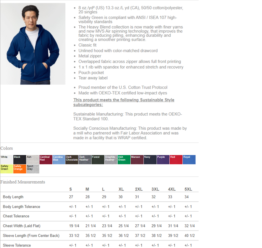 Custom Adult Zipper Hoodie