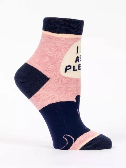 I Do As I Please | Women's Ankle Socks | Blue Q