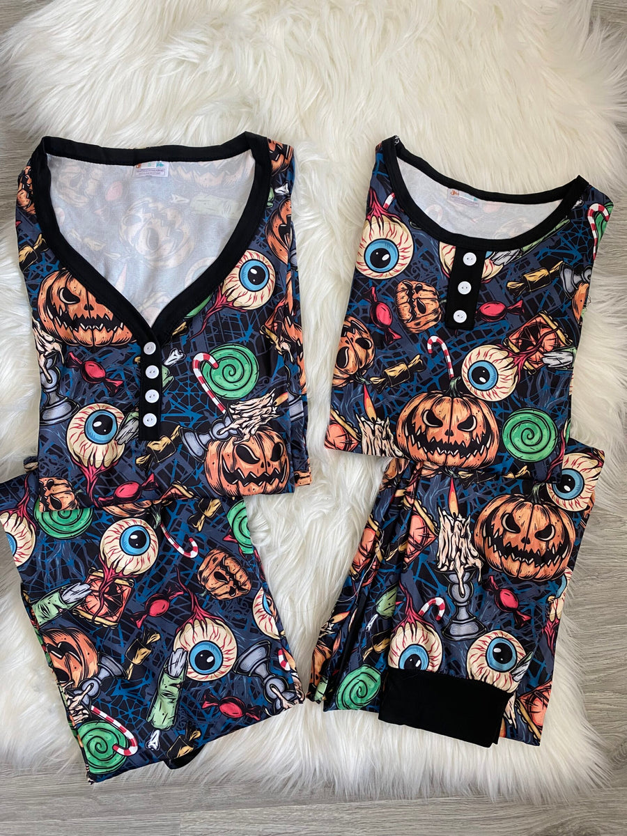 Eye Heart Halloween PJs | Adult Sizes