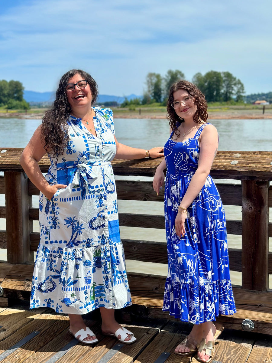 Persephone | Linen Blend Midi Dress